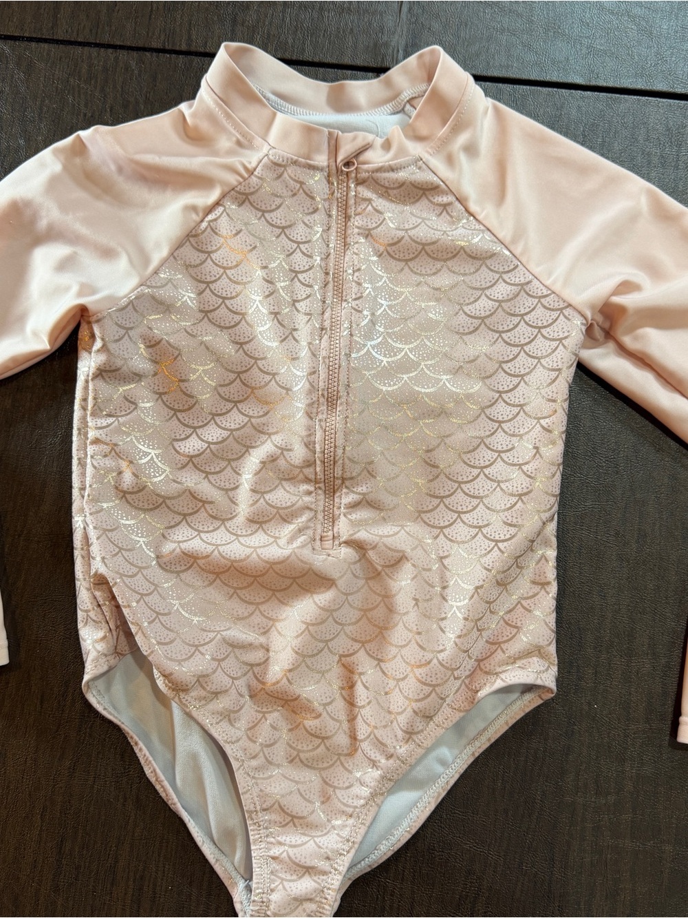 Bmagical Girls Pink Long sleeved Rashguard One Piece Swimsuit Sz 8